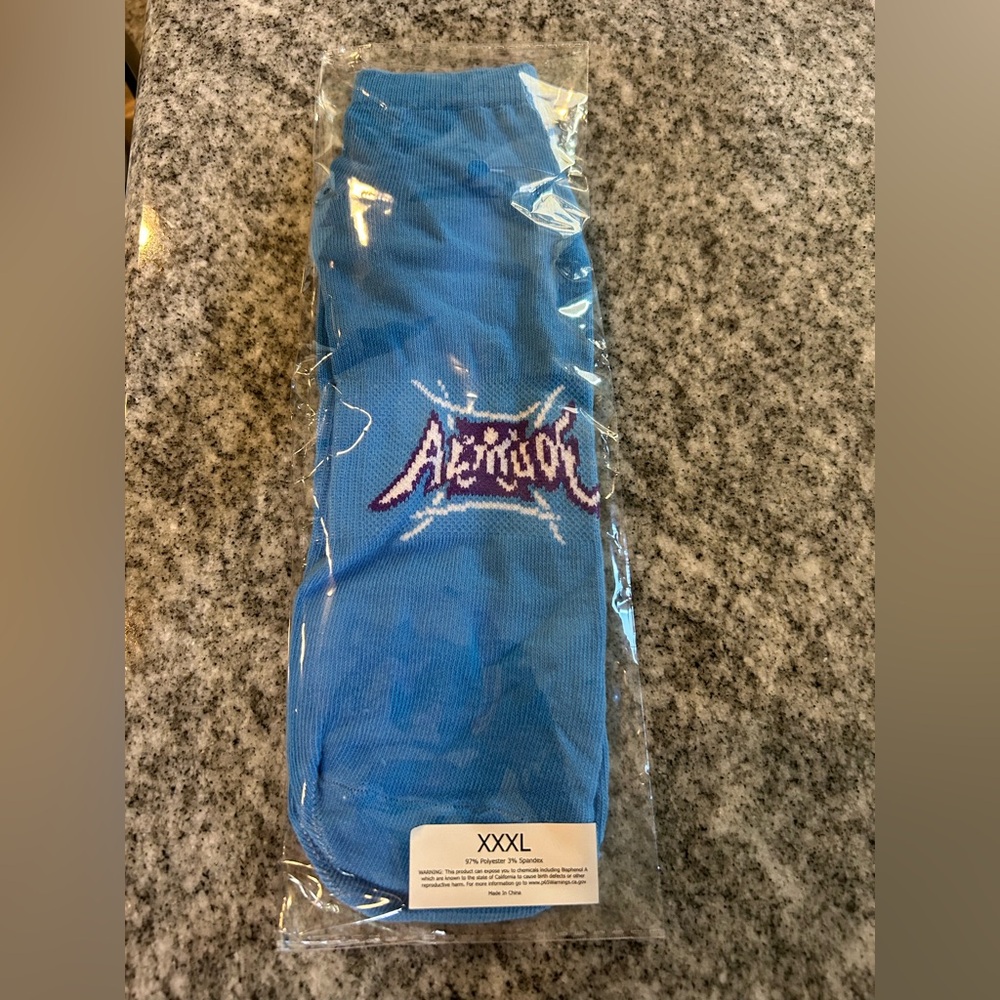 New Altitude Trampoline Park Blue Safety Jump Grip Socks - Size XXXL (Adult)